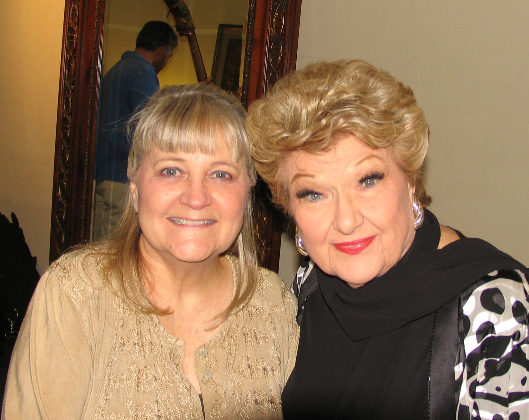 Debbi and Marilyn at the rehearsal studio before the show